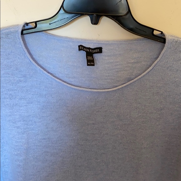 Light Blue Short Sleeved Eileen Fisher Sweater - Picture 3 of 10